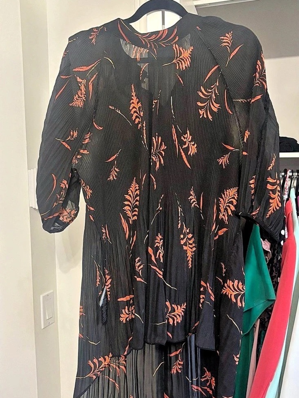 City chic Floral Black & Orange tunic Like New